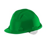 Casca de protectie verde certificata HDPE, reglabila 55-65 cm