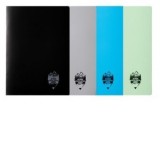 Caiet A4 80 file coperta plastic Atinge Excelenta aritmetica, gri /negru/albastru/verde