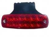 Lampa Laterala LED Rosie 12V-24V cu Suport FR0177/C, 12 LED-uri, Auto, Camion, Remorca, Universal