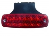 Lampa laterala cu suport 12 LED-uri 12V-24V Rosie FR0177/C