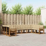 Cumpara ieftin Set de canapele de exterior 10 buc. 10-Locuri Natural si Bej