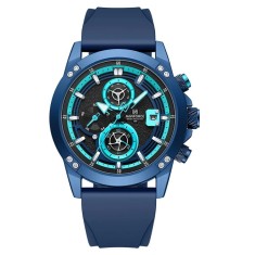 Ceas barbatesc de mana Naviforce Quartz Casual Analog Army Militar Silicon Albastru