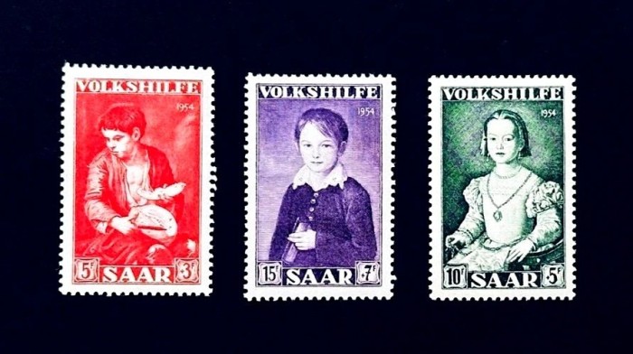 Saar 1954 - Picturi, arta, serie neuzata