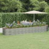 VidaXL Jardinieră argintiu 510x140x68 cm oțel vopsit electrostatic