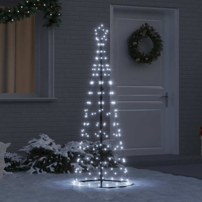 vidaXL Brad de Crăciun LED cu 390 LED cu suport Alb rece 250 cm Fier 42018758 foto