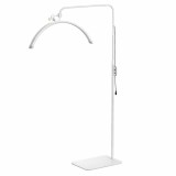 Cumpara ieftin Lampa cosmetica tip semiluna, LED, 40 W, 2500 lm, 320 LED-uri, inaltime reglabila 139-184 cm, lumina calda rece neutra, alb