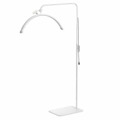 Lampa cosmetica tip semiluna, LED, 40 W, 2500 lm, 320 LED-uri, inaltime reglabila 139-184 cm, lumina calda rece neutra, alb
