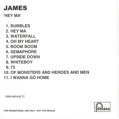 CD James &amp;lrm;&amp;ndash; Hey Ma!, original foto
