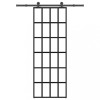 VidaXL Ușă glisantă cu set feronerie, 76x205 cm, sticlă ESG/aluminiu 3332854