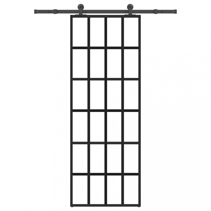 vidaXL Ușă glisantă cu set feronerie, 76x205 cm, sticlă ESG/aluminiu