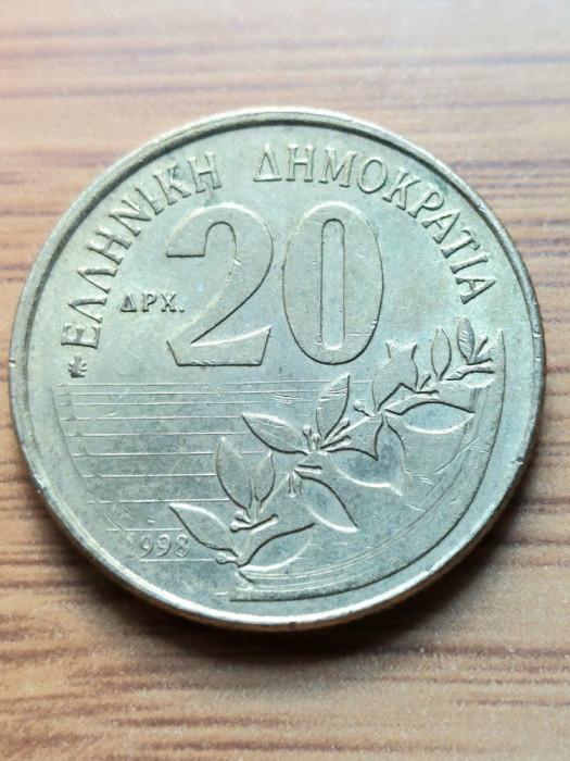 Moneda Grecia 20 Drahme 1998