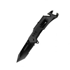Cuțit de buzunar multifunctional 9 in 1, pliabil, lumină LED, 21 cm