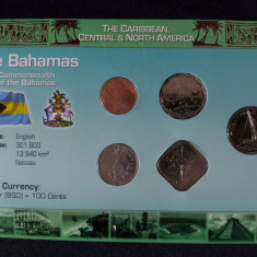 Seria completata monede - Bahamas 1992-2007 , 5 monede