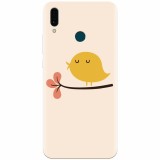 Husa silicon pentru Huawei Y9 2019, Flat Minimal Cute Bird Illustration