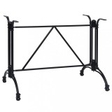 Picior masa bistro vidaXL, aluminiu turnat, 93x60x72 cm, negru - baza masa industriala