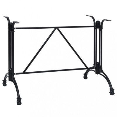 Gossi picior masa de bistro, negru, 93x60x72 cm, aluminiu turnat foto