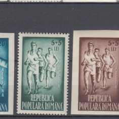 ROMANIA 1948 LP 249 O.S.P. DANTELAT SI NEDANTELAT SERIE MNH