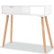 Gossi masa consola, lemn masiv de pin 80x30x72 cm, alb