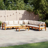 VidaXL Set de canapele de grădină cu perne, 6 piese, lemn masiv acacia