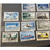 (H) Timbre Serii Romania Auto Avione Tehica