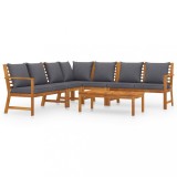 Cumpara ieftin Set mobilier gradina cu perne, 6 piese, lemn masiv acacia