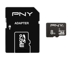 Card memorie PNY 8GB MicroSD cu adaptor Class 10 foto