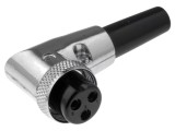 Conector microfon mufa mamă PIN 3 cablu 6mm