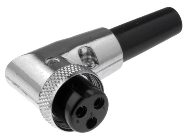 Conector microfon mufa mamă PIN 3 cablu 6mm