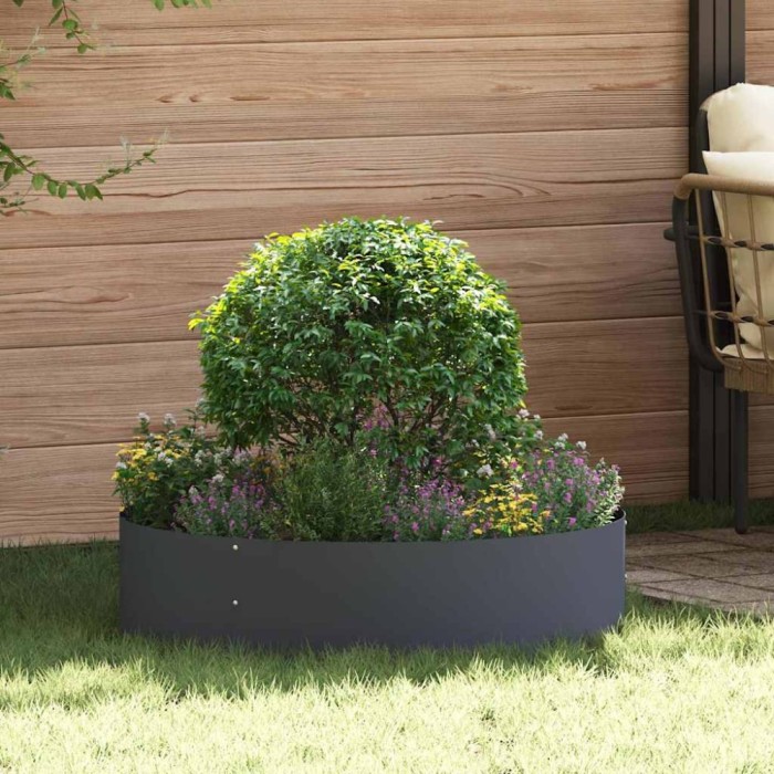 vidaXL Vază pentru Grădină Antracit 80 x 80 x 20 cm Oțel