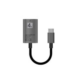 Cablu USB 3.1 Type C la HDMI 4K (mama)- Adaptor HUB de tip C pentru video HDMI 20 cm, pentru Samsung Xiaomi si dispozitivele cu mufa Tip C, Negru
