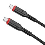 Cablu USB-C la USB-C HOCO X59 Victory PD QC 60W, 3A, 1m, Negru