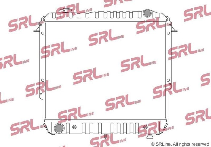Radiator Jeep Cherokee/Wagoneer 84-97, Comanche 84-92, motor: 2.5, 2.8 V6, 4.2 R6, 508x425x32, SRLine, Aluminiu/ Plastic brazat, 52003255; 52003370