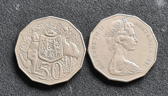 Australia 50 cents centi 1981