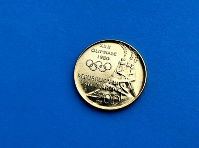 200 Lire 1980 San Marino-AUNC+RAR foto