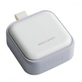 Cutie depozitare medicamente mini, flippy, 4 compartimente, inchidere etans, portabila, patrat, gri, pp, 7.5x7.5x3 cm
