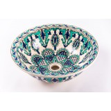 Lavoar Pentru Baie Maya Turcoaz Cu Alb 43 x 43 x 14 cm
