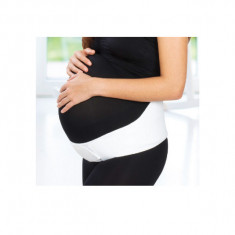 Centura abdominala pentru sustinere prenatala BabyJem Pregnancy (Marime: M, Culoare: Alb)