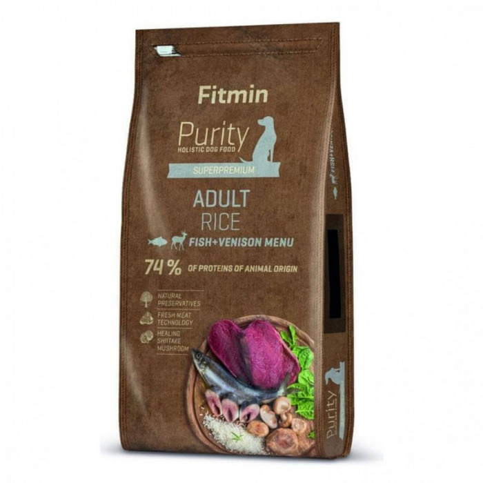 Fitmin Purity Adult Rice Fish &amp;amp; Venison 12 kg