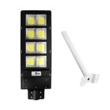 Lampa Solara LED COB 150W cu Suport, 9000 Lumeni, IP66, Senzor Miscare, Autonomie 6h, Negru