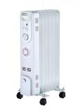 Cumpara ieftin Radiator Ulei Kingfisher 1500W, 6 Elementi, Alb, 15m&sup2;, Roti, Termostat, Protectie Supraincalzire
