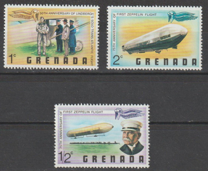 Grenada 1978 , Posta Aeriana , Aviatie , Dirijabile
