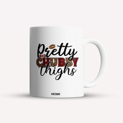 Cana alba personalizata Pretty and chubby thighs, INOVATIX&amp;reg;. 330ml foto