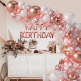 Arcada Baloane Aniversare TrendiShop&reg;, Happy Birthday, Format Din 120 Piese, Calitate Premium, Material Latex, Profesionale si Rezistente, Ideale Pent