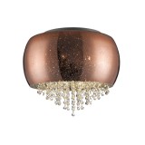 Cumpara ieftin Plafoniera lux rotunda cupru/crom Eva &Oslash; 40 cm, sticla suflata si cristale, 618271 - Schuller Cupru NO