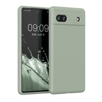 Husa Kwmobile pentru Google Pixel 6a, Silicon, Verde, 57815.172 foto