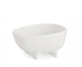 Set 2 boluri decorative aluminiu alb Hisar 15.5x8.5 cm