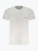 Tricou barbati din bumbac cu imprimeu cu logo, Alb, L, 2XL, XL, Trussardi