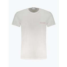 Tricou barbati din bumbac cu imprimeu cu logo, Alb, M