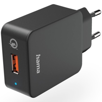 Incarcator retea Hama, Qualcomm 3.0, USB-A, Negru foto