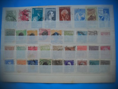 HOPCT LOT NR 527 BRAZILIA -35 TIMBRE VECHI -AMERICA LATINA-STAMPILATE foto